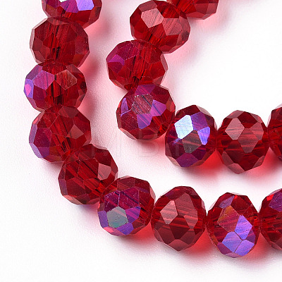 Electroplate Glass Beads Strands LS-EGLA-A034-T10mm-L20-1