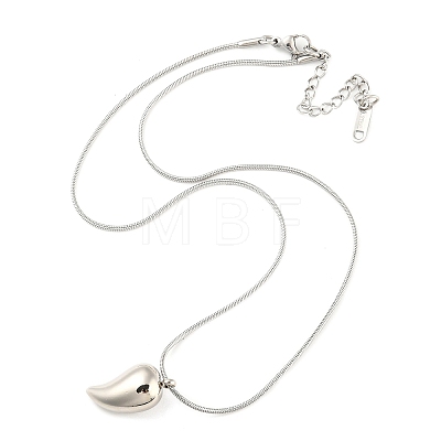 304 Stainless Steel Pendant Necklaces for Women NJEW-H020-01P-1
