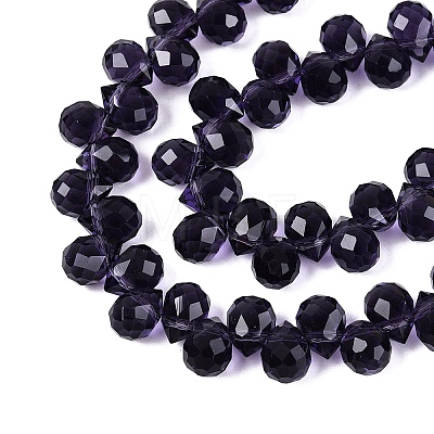 Transparent Glass Beads Strands GLAA-Q116-01A-B20-1