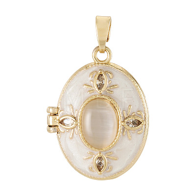 1Pc Brass Enamel Locket Pendants FIND-TA0010-71C-1