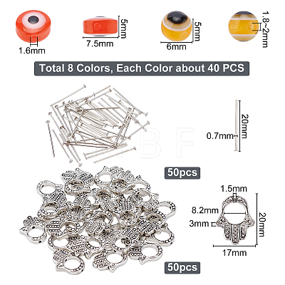  820Pcs DIY Evil Eye Themed Pendant Making Kits DIY-NB0004-89-1