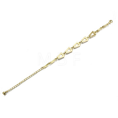 Electroplated Alloy Link Bracelets BJEW-T012-008-RS-1