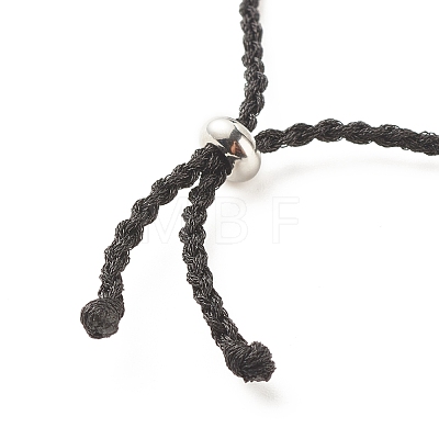 Braided Polyester Cord Bracelet AJEW-JB01125-01-1
