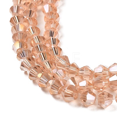 Transparent Electroplate Glass Beads Strands EGLA-A039-T2mm-B15-1