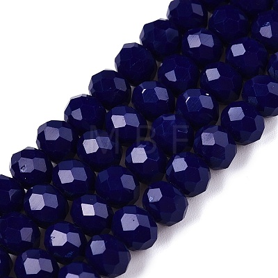 Opaque Solid Color Imitation Jade Glass Beads Strands LS-EGLA-A044-P6mm-D07-1