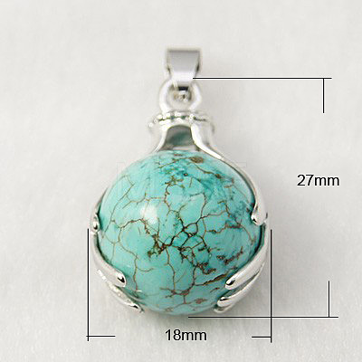 Natural & Synthetic Gemstone Pendants G-G074-M-1