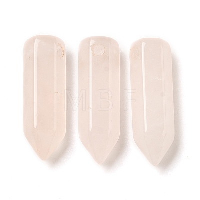 Natural Rose Quartz Pointed Pendants G-C158-05M-1