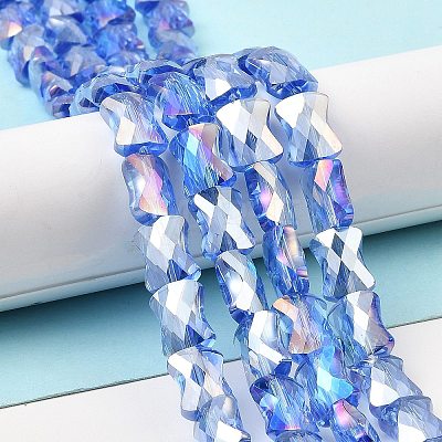 AB Color Plated Transparent Glass Beads Strands EGLA-P051-06A-A11-1