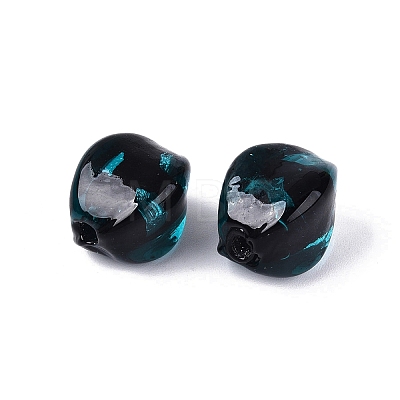 Handmade Silver Foil Glass Beads FOIL-N034-01C-1