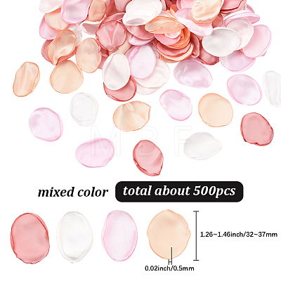 Polyester Artificial Rose Flower Petals AJEW-WH20067-107E-1