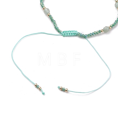 Adjustable Nylon Cord Braided Bead Bracelet BJEW-JB05683-02-1