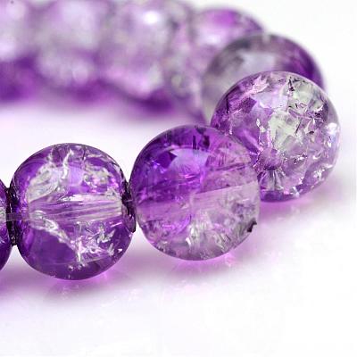 Baking Painted Crackle Glass Bead Strands CCG-S001-4mm-14-1