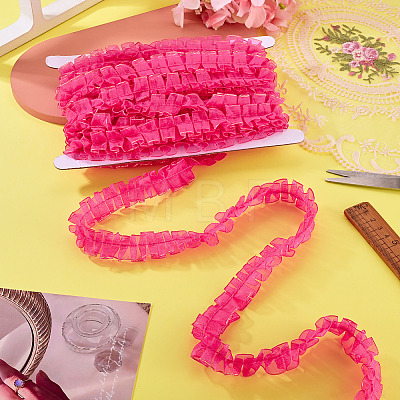 10M Double Layer Polyester Lace Ribbon OCOR-TA0004-14G-1