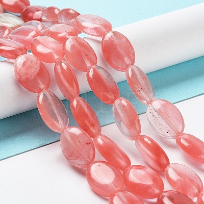 Cherry Quartz Glass Beads Strands G-L164-A-35-1