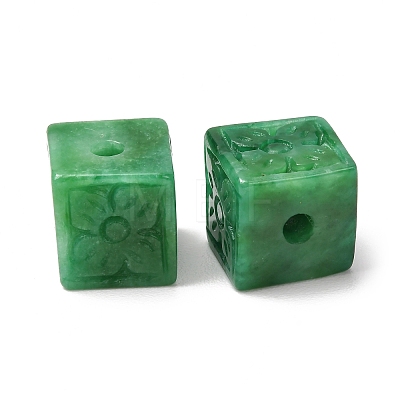 Natural Myanmar Jade Dyed Carved Beads GG-CBABA9C-09B-1