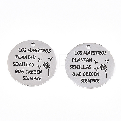 Non-Tarnish 201 Stainless Steel Pendants LS-STAS-T064-38P-31-1