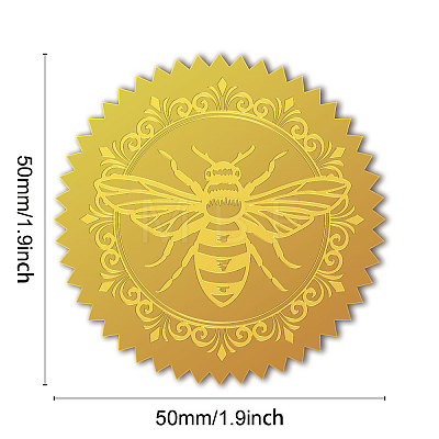 Self Adhesive Gold Foil Embossed Stickers DIY-WH0211-364-1