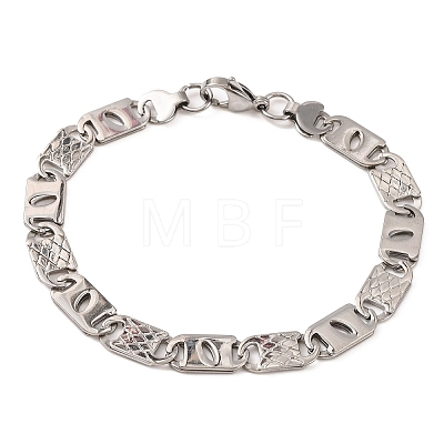 Tarnish Resistant 304 Stainless Steel Mariner Link Chain Bracelets BJEW-B078-54P-1