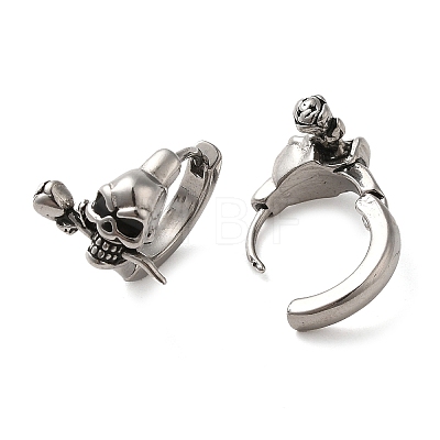 316 Surgical Stainless Steel Hoop Earrings EJEW-Q795-12AS-1
