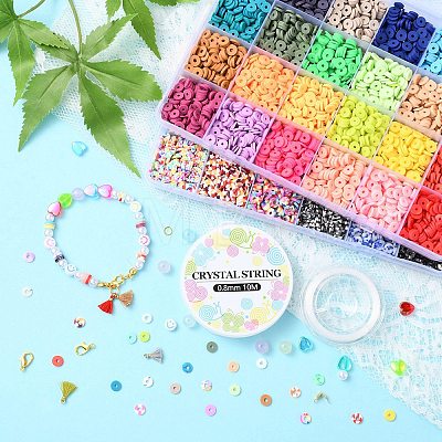DIY Heishi Bracelet Necklace Making Kit DIY-YW0006-75-1