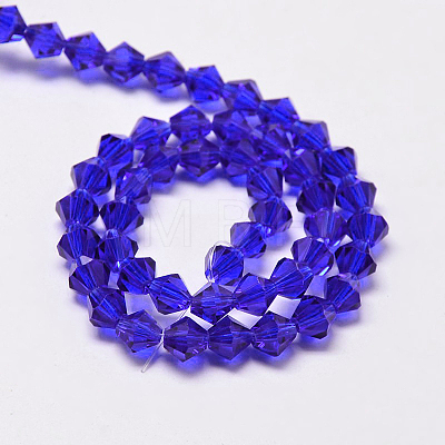 Imitate Austrian Crystal Bicone Glass Beads Strands GLAA-F029-6x6mm-06-1