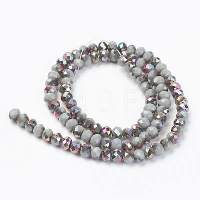 Electroplate Opaque Glass Beads Strands EGLA-A034-P4mm-R13-1