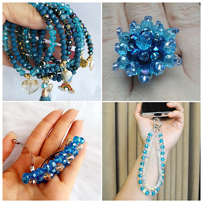 6 Strands 3 Styles Glass Beads Strands EGLA-TA0013-71A-1