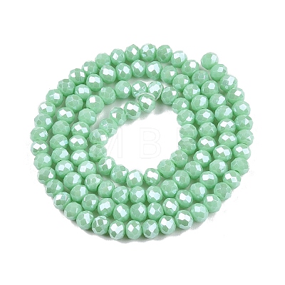 Electroplate Glass Beads Strands EGLA-A044-P4mm-A14-1