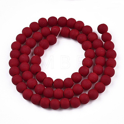 Opaque Glass Beads Strands GLAA-T032-P6mm-MD05-1