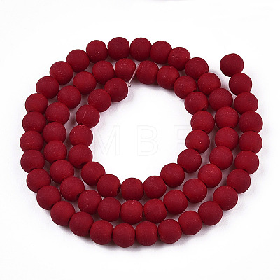 Opaque Glass Beads Strands GLAA-T032-P6mm-MD05-1
