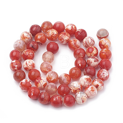 Dyed Natural Crackle Agate Beads Strands G-T100-04C-1