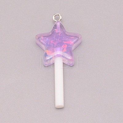 Resin Pendants LS-RESI-WH0025-11D-1