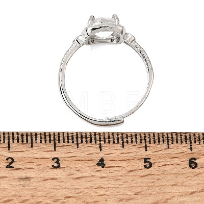 Brass Micro Pave Cubic Zirconia Finger Rings CU-CBA260E-07P-1