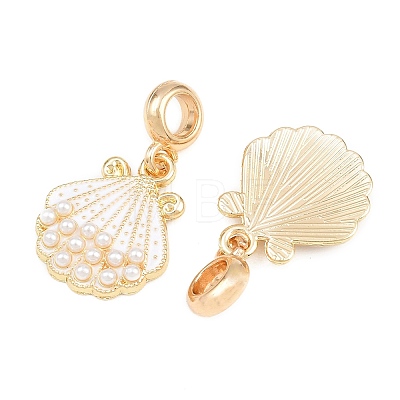 Alloy Enamel European Dangle Charms AL-CBAC2D3-03G-01-1
