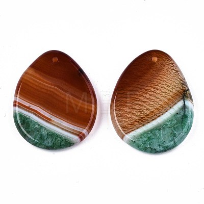 Natural Agate Crystal Pendants G-S295-18-1