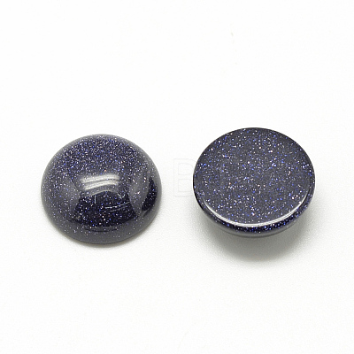 Synthetic Blue Goldstone Cabochons X-G-R416-12mm-34-1