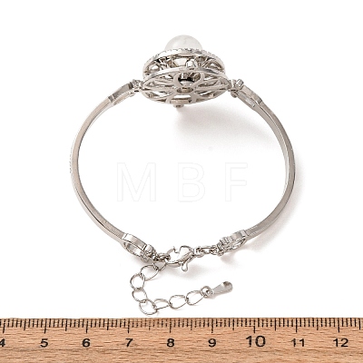 Rotating Sun Natural Quartz Crystal Link Bracelets GG-CBA0251-11P-11-1