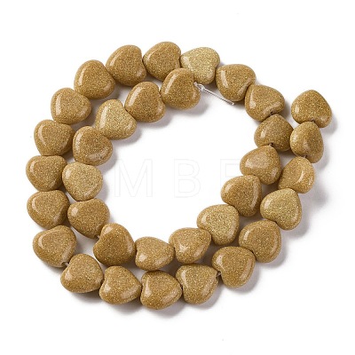 Synthetic Yellow Goldstone Beads Strands G-I372-A11-01-1