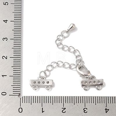 Brass Micro Pave Cubic Zirconia Chain Extender KK-L216-004C-P-1