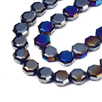 Electroplate Glass Beads Strands EGLA-N002-27-G01-1
