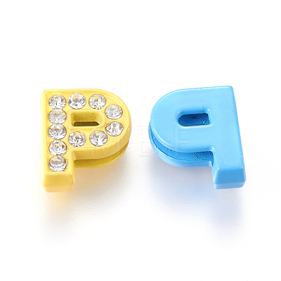 Alloy Letter Slide Beads ZP14-P-1