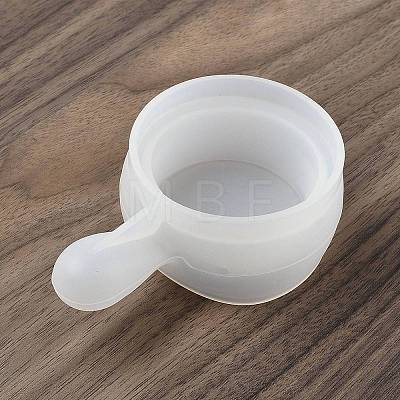 Flat Round with Handle DIY Silicone Candlesticks Molds SIMO-G010-02A-1