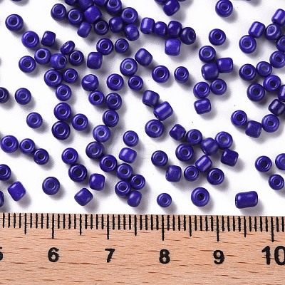 Baking Paint Glass Seed Beads SEED-US0003-3mm-K6-1