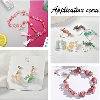 Natural Gemstone and Glass Chip Beads Sets G-NB0001-51-1
