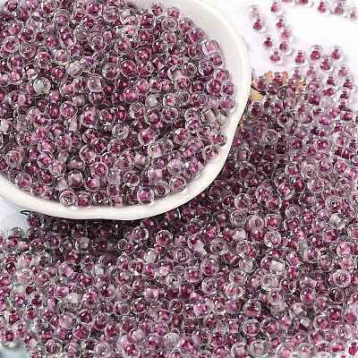 Transparent Inside Colours Glass Seed Beads SEED-A032-04N-1
