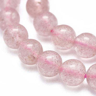 Natura Strawberry Quartz Beads Strands G-D0001-10-6mm-1