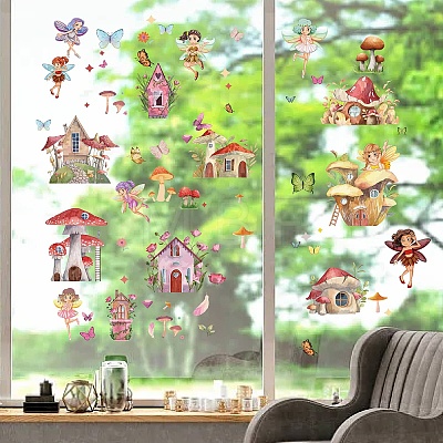 16 Sheets 8 Styles PVC Waterproof Wall Stickers DIY-WH0345-160-1