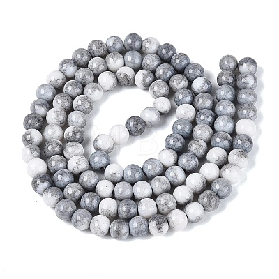 Opaque Ombre Effect Dyed Glass Beads Strands GLAA-Q106-04A-02-1