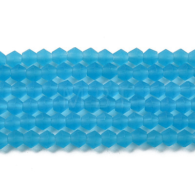 Imitate Austrian Crystal Frosted Glass Beads Strands LS-GLAA-F029-TM4mm-B19-1