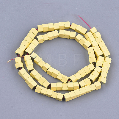 Spray Painted Non-magnetic Synthetic Hematite Beads Strands G-T116-22-02-1